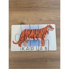 Feyza Design Hayvanlar Öğrenme Eşleme Puzzle Kartı - Eğitici Oyuncak