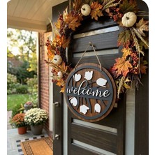 Ahşap Kapı Süsü hoşgeldin yazısı