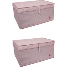 VeraGlobe Buğz Düzenleyici Kutu Organizer Cırtlı Saklama Hurç Maxi Boy 30CM x 40CM x 50CM (5 Adet) ( Buğz )