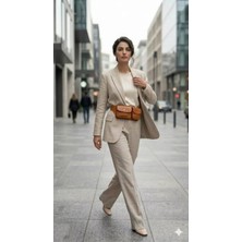 Fiori Kadın Suni Deri Bel Çantası Taba Renkli Şık ve Ergonomik Tasarım ile Günlük Kullanım İçin