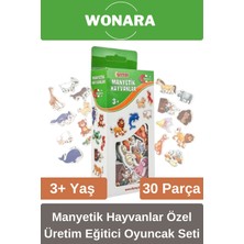 Feyza Design Manyetik Hayvanlar Eğitici Oyuncak Seti - 30 Parça