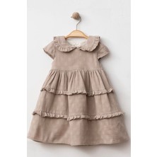 Baby Corner Bebe Yaka Fırfırlı Kız Bebek Elbise