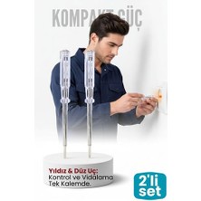 Hobilinka 2'li Set Elektrik Kontrol Kalemi Tornavida Yıldız Düz Uçlu