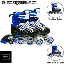 Feyza Design Işıklı Çocuk Pateni Çift Sıra Tekerleği ve Ayarlanabilir Özellikler