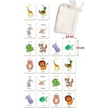 Feyza Design Eğitici Ahşap Zeka Kartları Eşleştirme Oyunu 20'li Paket