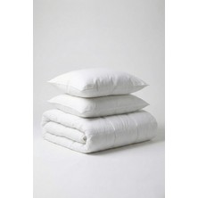 Nart Home Çift Kişilik Mikrofiber Yorgan + 2 Yastık Seti 195X215 cm - Anti Alerjik Yıkanabilir Silikon Dolgu