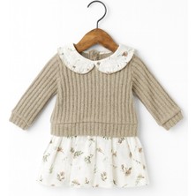 Carmin Baby Çiçek Desenli Kız Bebek Elbise