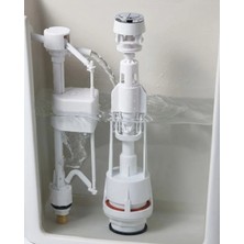 Marsilyan Basmalı Klozet Rezervuar Iç Mekanizması Ayarlanabilir Su Seviyeli Tahliye Sistemi