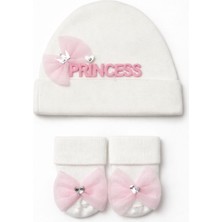 Kardeşler Bebe Kız Bebek Şapka & Çorap Takımı