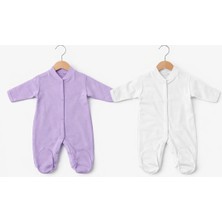 Kardeşler Baby 2'li Kendinden Eldivenli Bebek Tulum