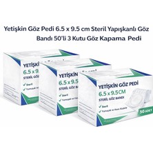 Balkan Grup Yetişkin Göz Pedi 6.5 x 9.5 cm Steril Yapışkanlı Göz Bandı 50’li 3 Kutu Göz Kapama Pedi