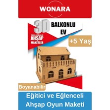 Feyza Design 3D Eğitici Ahşap Puzzle - Boyanabilir ve Demonte Oyun Seti