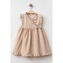 Baby Corner Kruvaze Yaka Kız Bebek Elbise