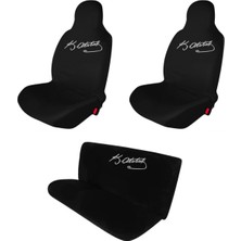 Antwax Opel Vectra K.atatürk Imza Oto Koltuk Servis Kılıfı Ön Arka Takım Siyah