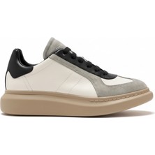 Alexander McQueen Oversized Retro Beyaz Siyah Erkek Sneakers