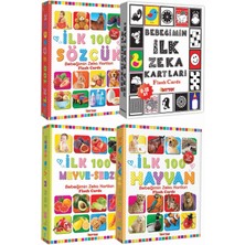 Feyza Design Eğitim Seti: 100 Sözcük, Hayvanlar, Sebze Meyve ve Zeka Kartları