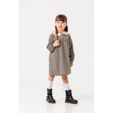 Smile Kids Düğmeli Kız Elbise
