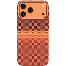 Piili Iphone 17 Pro Max Kevlar Serisi Magsafe Dokuma Telefon Kılıfı - Turuncu