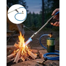 Marsilyan Gazlı Pürmüz Alev Tabancası Hortumlu Profesyonel Lpg Yakıcı Mangal Kamp ve Atölye Kullanımı