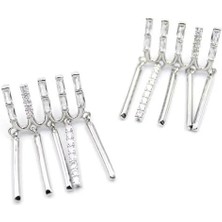 Taş Sallantılı Küpe - Gümüş