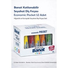 Balkan Grup Banat Katlanabilir Seyahat Diş Fırçası Economic Pocket 12 Adet Taşınabilir Kompakt Tasar