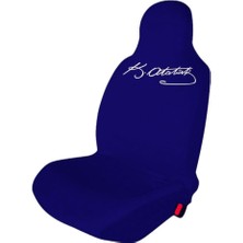 Antwax Toyota Auris Atatürk Imza Oto Koltuk Servis Kılıfı Penye Set Lacivert