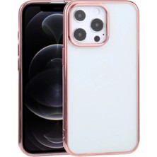 Hobilinka iPhone 13 Pro 6.1inç Lazer Kaplama Renkli Kenar Şeffaf KILIF-(5775)