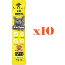 Shizi Creamy Krema Kedi Ödülü Tavuk ve Deniz Tarklı 10X16GR