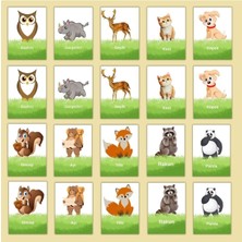 Feyza Design Orman Hayvanları Eşleştirme Ahşap Zeka Kartları - Eğitici Oyun