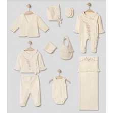 Pugi Baby Çiçek Nakışlı 10’lu Kız Bebek Hastane Çıkış Seti