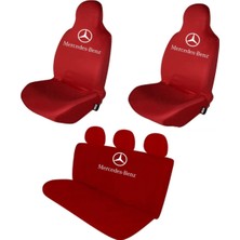 Antwax Mercedes A Serisi Penye Oto Koltuk Kılıfı - Marka Logo Baskılı - Kırmızı