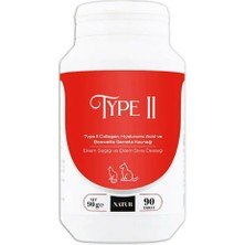 Natur Type Iı (Tip 2) Kolajen 90 Tablet Kedi & Köpek Eklem ve Kıkırdak Destekleyici