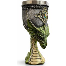 VeraGlobe Buğz Ejderha Tasarımı 3D Kabartmalı Çelik Kadeh Bardak