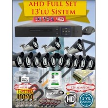 urfakent bilişim ve medya danışmanlık 2mp Ahd 1080P Gece Görüşlü 13 Kameralı Güvenlik Sistemi - 500GB HDD