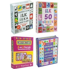 Feyza Design Eğitici Zeka Kartları 4'lü Set - Çocuk Gelişimi Için Eğlenceli Oyuncak