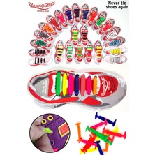 Feyza Design Yeni Nesil Silikon Ayakkabı Bağcığı Seti - 14 Adet