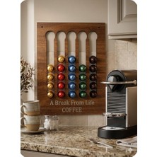 Ahşap kişiye özel Kahve Kapsül Tutucu stand