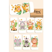 Feyza Design Sevimli Hayvanlar Temalı Ahşap Bebek Puzzle Oyunu