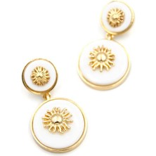 Güneş Küpe - Beyaz