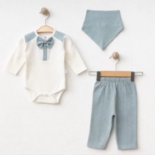 Işıl Baby Papyonlu 3'lü Erkek Bebek Body Takım