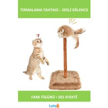 Feyza Design Sesli Oyuncaklı Kedi Tırmalama Tahtası 26CM Eğlenceli Oyun