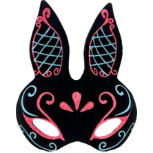Hobilinka Siyah Mavi Kırmızı Tavşan Maskesi