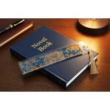 Muguetarts %100 El Yapımı Orjinal Ebru Sanatı Desen ve Renkli Kitap Ayraçları 19X5CM