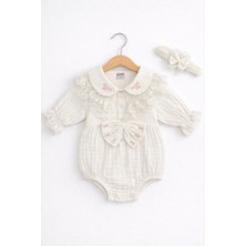 Kardeşler Bebe Müslin Body & Zıbın Dantel Detay