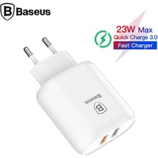 Hobilinka Baseus Bojure Series Dual-Usb Qc 3.0 18W Hızlı Şarj Aleti BAŞLIK-(5775)