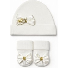 Kardeşler Bebe Kız Bebek Şapka & Çorap Takımı