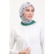 Desenli Soft Eşarp 70249-01 Çimen Yeşili Lacivert