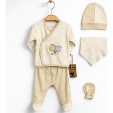 Cocopoco Çizgili Balon Desen 5'li Hastane Çıkış Seti