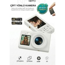 Neffo 48MP Dijital Retro Video Kamera Flaşlı Kart ile Ultra HD Fotoğraf Makinesi