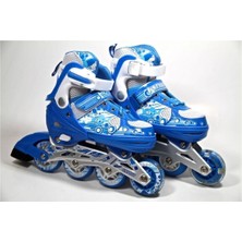 Feyza Design Mavi Çocuk Patenleri - 33-36 Numara, 4 Tekerlekli Kaykay